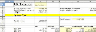UK Tax Spreadsheets