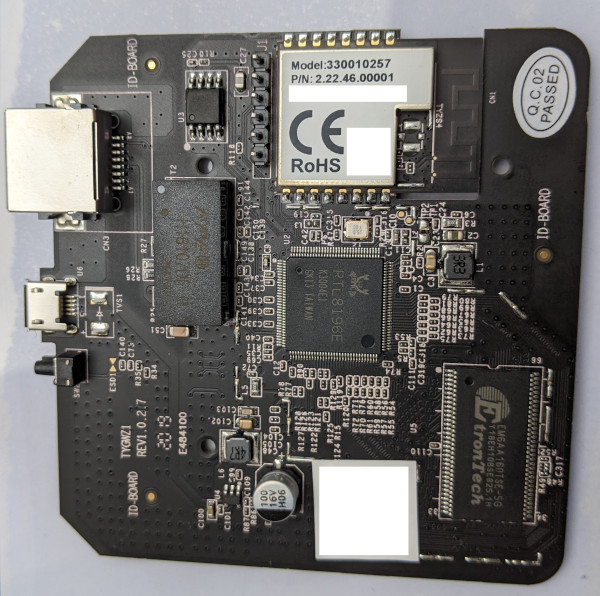 Top side of PCB